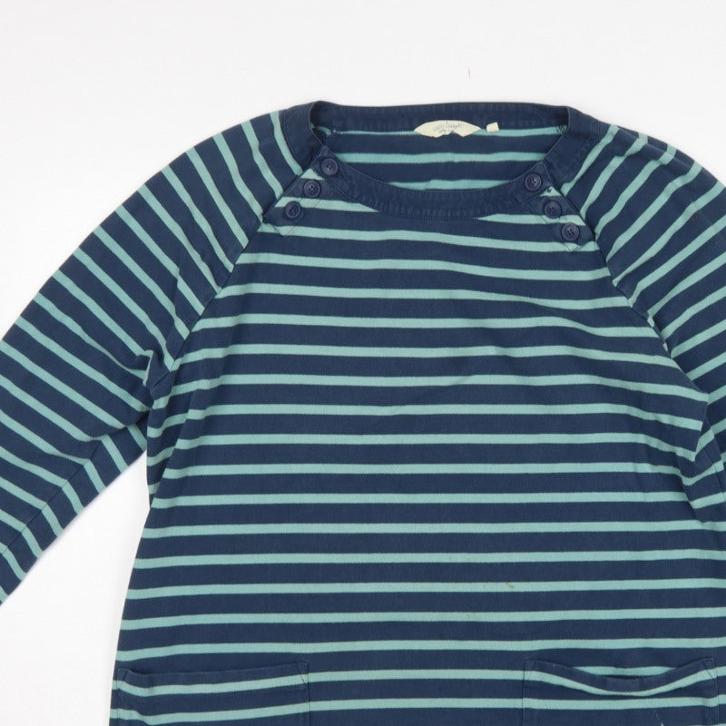 Seasalt Cornwall Women Blue Striped UK 20 Organic Cotton Tamper Tunic