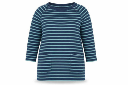Seasalt Cornwall Women Blue Striped UK 20 Organic Cotton Tamper Tunic