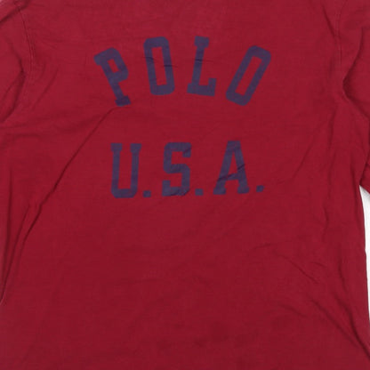 Polo Sport Ralph Lauren Men’s Red L USA Graphic Long Sleeve T-Shirt