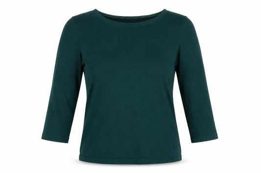 Crew Clothing Company Women Green Size 12 Cotton 3/4 Sleeve Tunic Top