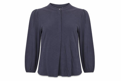 Marks and Spencer Women Blue UK 12 Modal Balloon Sleeve Blouse