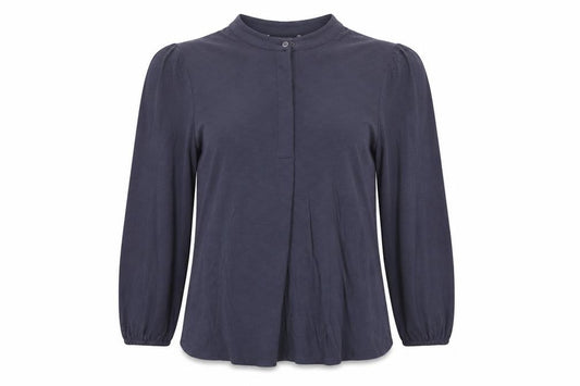 Marks and Spencer Women Blue UK 12 Modal Balloon Sleeve Blouse