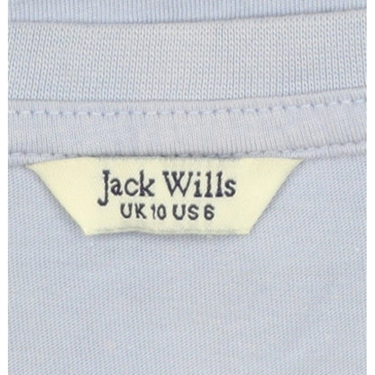Jack Wills Women’s Blue UK 10 Basic Logo Jersey T-Shirt