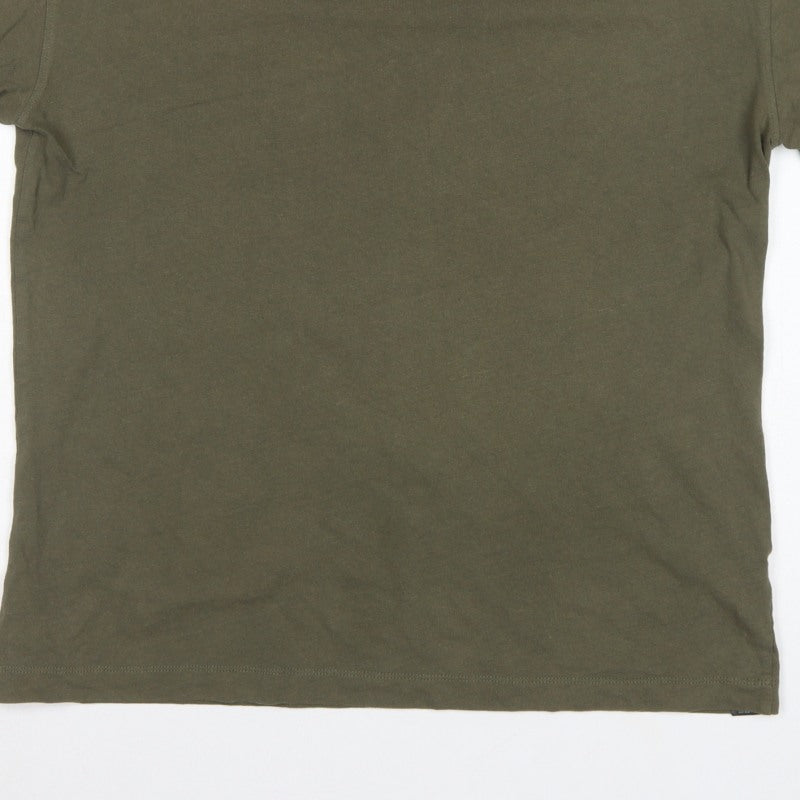 Topshop Women Green XS Basic Cotton Raglan Short Sleeve T-Shirt
