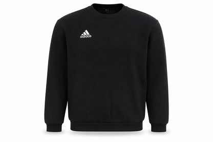 Adidas Men Black S Pullover Crew Neck Logo Sweatshirt