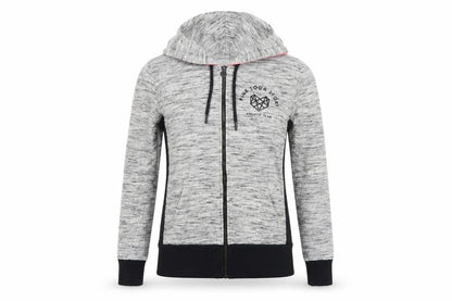 Pink Soda Sport Women Grey UK 8 Full Zip Hooded Logo Hoodie