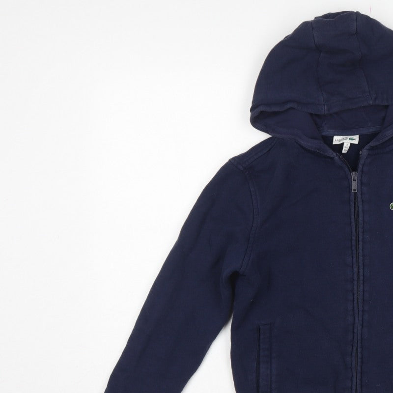 Lacoste Sport Boys Blue 12 Years Full Zip Hooded Logo Hoodie