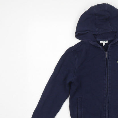 Lacoste Sport Boys Blue 12 Years Full Zip Hooded Logo Hoodie