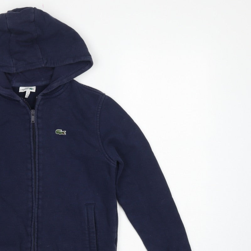 Lacoste Sport Boys Blue 12 Years Full Zip Hooded Logo Hoodie