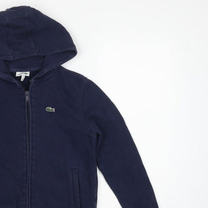 Lacoste Sport Boys Blue 12 Years Full Zip Hooded Logo Hoodie
