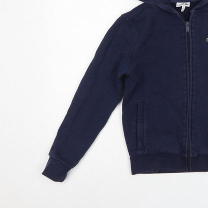 Lacoste Sport Boys Blue 12 Years Full Zip Hooded Logo Hoodie