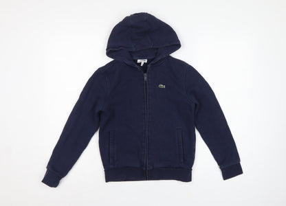 Lacoste Sport Boys Blue 12 Years Full Zip Hooded Logo Hoodie