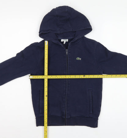 Lacoste Sport Boys Blue 12 Years Full Zip Hooded Logo Hoodie