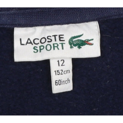 Lacoste Sport Boys Blue 12 Years Full Zip Hooded Logo Hoodie