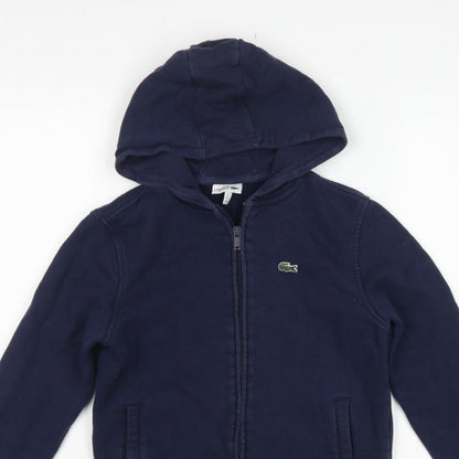 Lacoste Sport Boys Blue 12 Years Full Zip Hooded Logo Hoodie