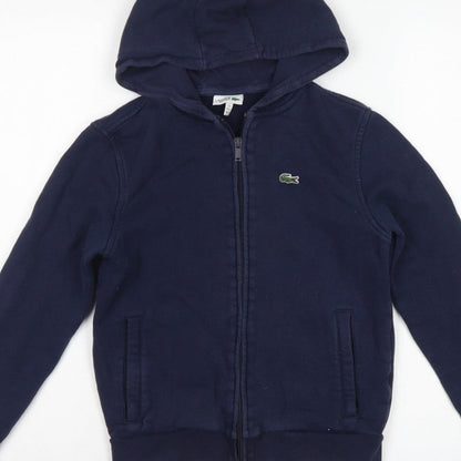 Lacoste Sport Boys Blue 12 Years Full Zip Hooded Logo Hoodie