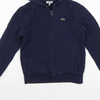 Lacoste Sport Boys Blue 12 Years Full Zip Hooded Logo Hoodie