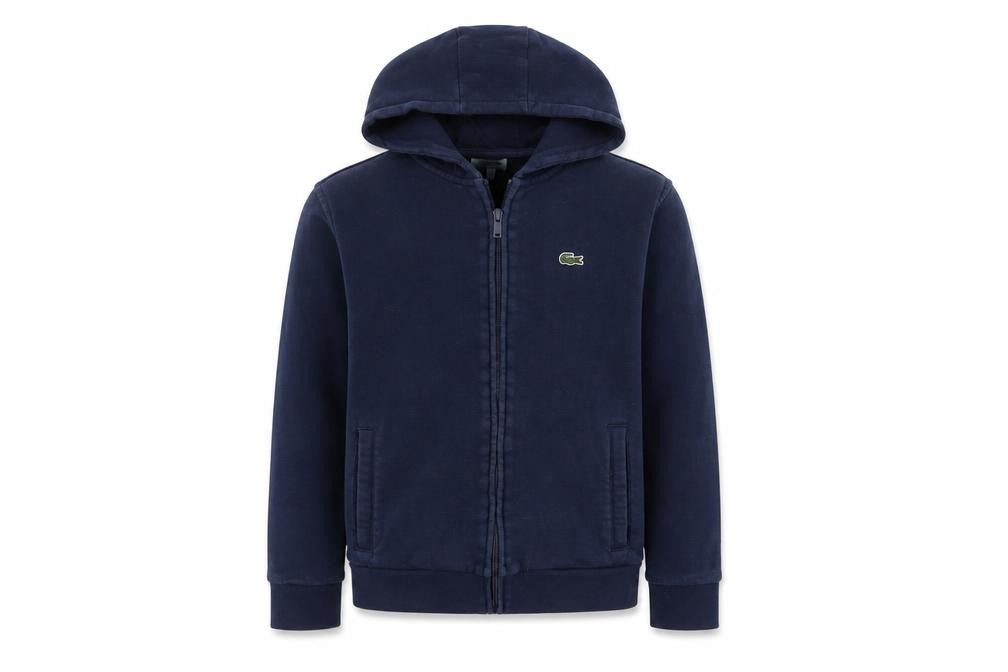 Lacoste Sport Boys Blue 12 Years Full Zip Hooded Logo Hoodie