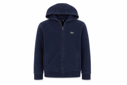 Lacoste Sport Boys Blue 12 Years Full Zip Hooded Logo Hoodie