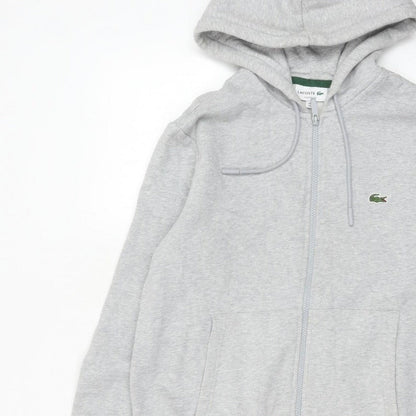 Lacoste Men’s Grey L Classic Fit Full Zip Hooded Logo Hoodie