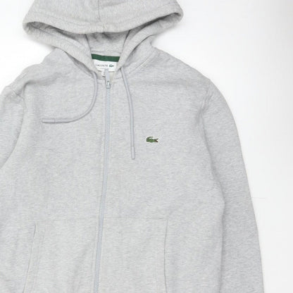 Lacoste Men’s Grey L Classic Fit Full Zip Hooded Logo Hoodie