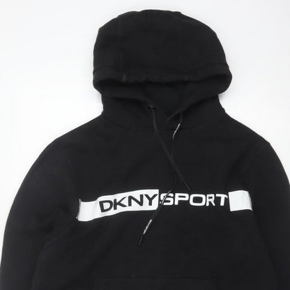 DKNY Sport Men’s Black M Pullover Logo Hooded Sweatshirt