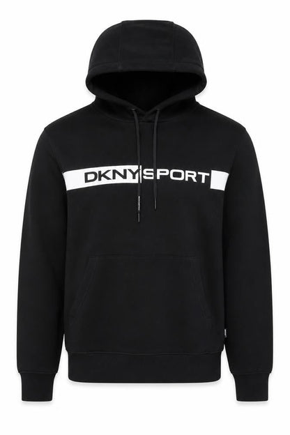 DKNY Sport Men’s Black M Pullover Logo Hooded Sweatshirt