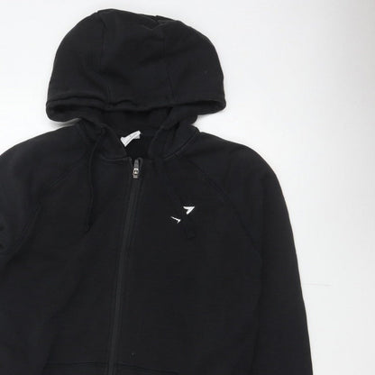 Gymshark Men's Black L Full Zip Hooded Fleece Logo Hoodie