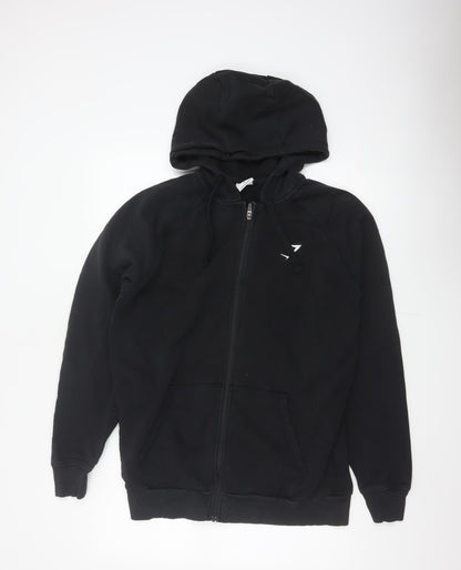 Gymshark Men's Black L Full Zip Hooded Fleece Logo Hoodie