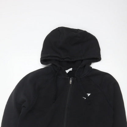 Gymshark Men's Black L Full Zip Hooded Fleece Logo Hoodie