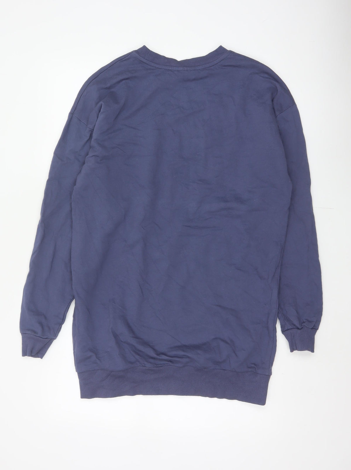 ASOS Design Women’s Blue UK 8 Longline Crew Neck Pullover Sweatshirt