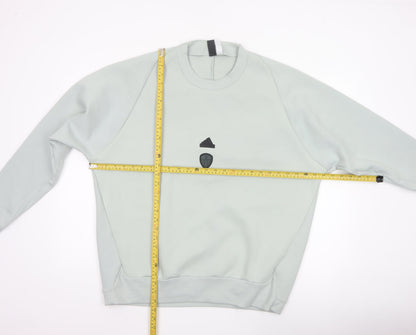Adidas Men’s Green L Leeds United Z.N.E. Crew Neck Pullover Sweatshirt