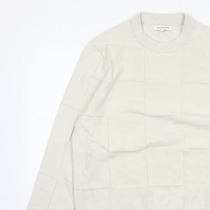 Marks & Spencer Autograph Men’s Ivory XL Geometric Knit Jumper