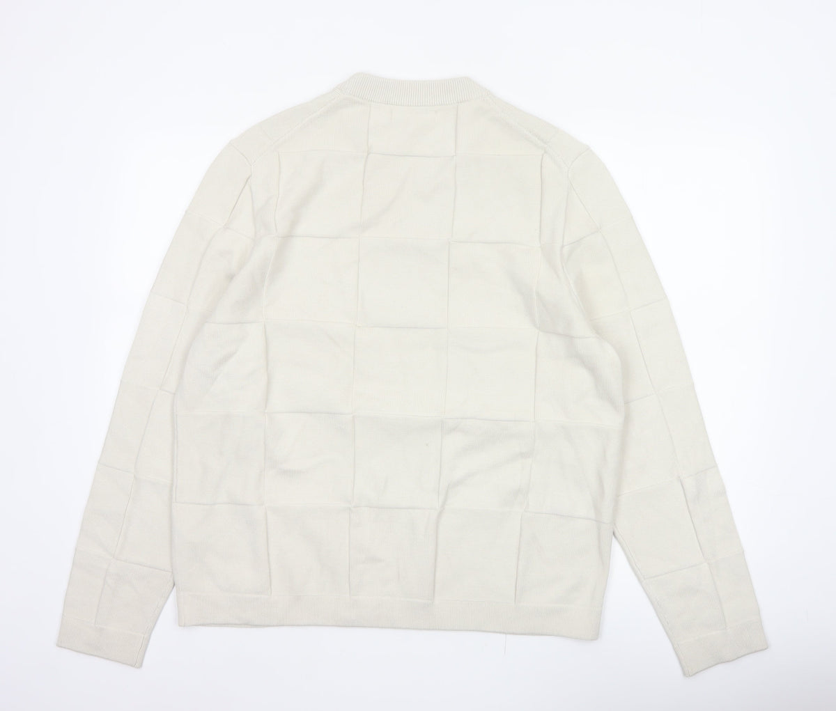 Marks & Spencer Autograph Men’s Ivory XL Geometric Knit Jumper