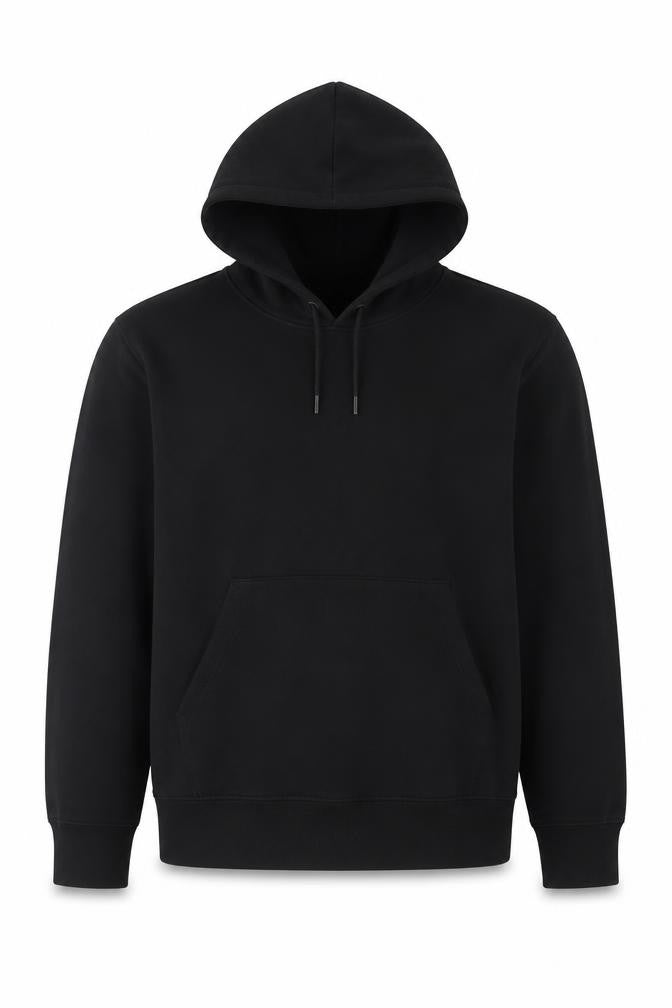 Marks and Spencer Men Black L Pullover Hoodie Cotton Blend Pockets