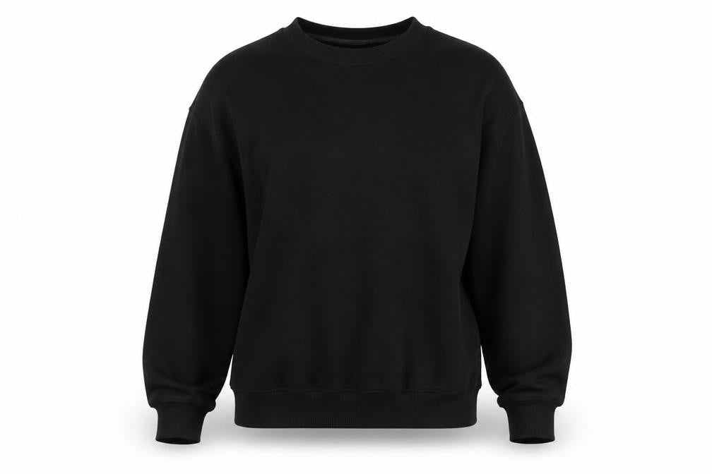 H&M Women Black UK 12 Pullover Crew Neck Long Sleeve Sweatshirt
