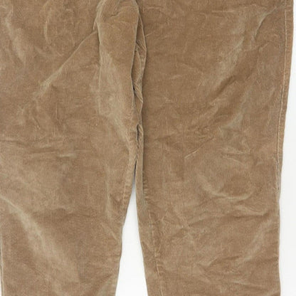 Denim Co. Men’s Beige M Corduroy Cuff Jogger Trousers Drawstring