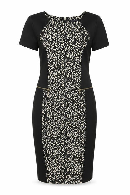 Marks and Spencer Women Black Leopard Print UK 12 Pencil Dress