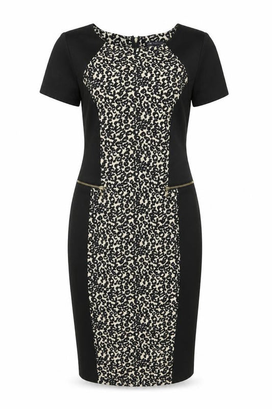 Marks and Spencer Women Black Leopard Print UK 12 Pencil Dress
