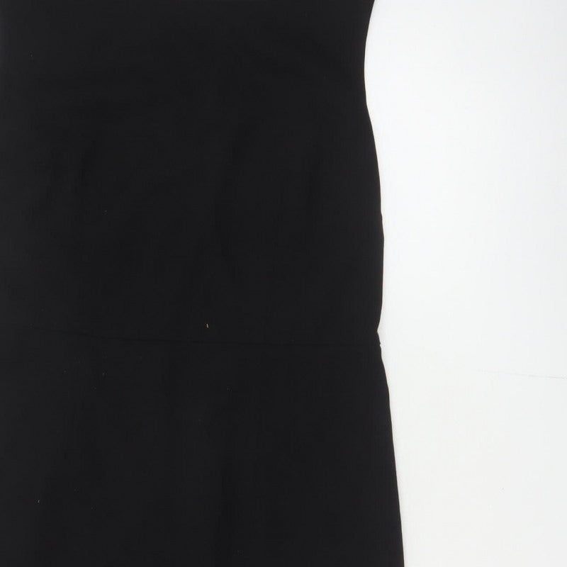 Next Women Black UK 12 Sleeveless Pencil Sheath Workwear Dress
