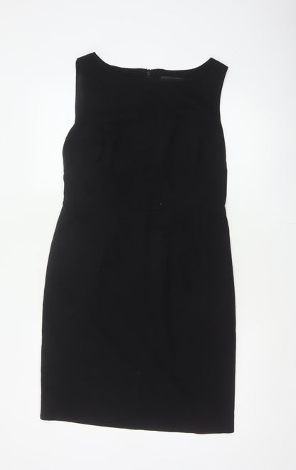 Next Women Black UK 12 Sleeveless Pencil Sheath Workwear Dress