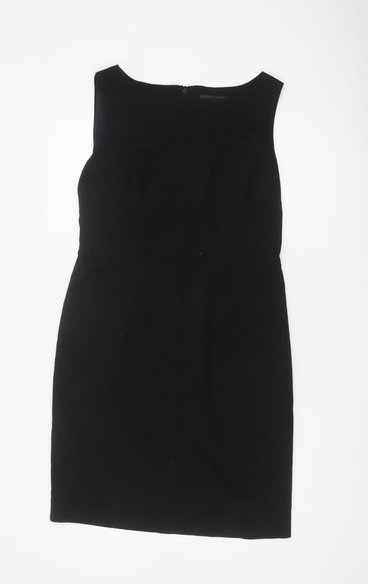 Next Women Black UK 12 Sleeveless Pencil Sheath Workwear Dress