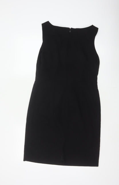 Next Women Black UK 12 Sleeveless Pencil Sheath Workwear Dress