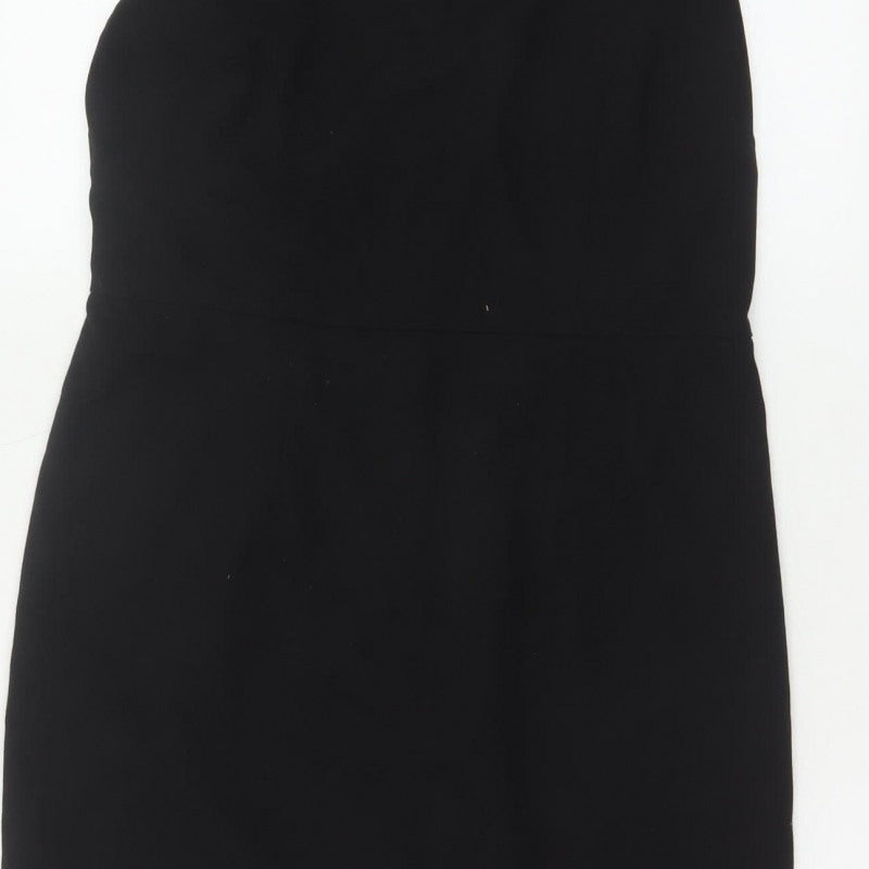 Next Women Black UK 12 Sleeveless Pencil Sheath Workwear Dress