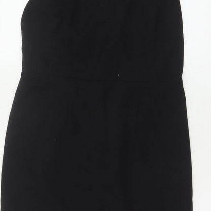 Next Women Black UK 12 Sleeveless Pencil Sheath Workwear Dress