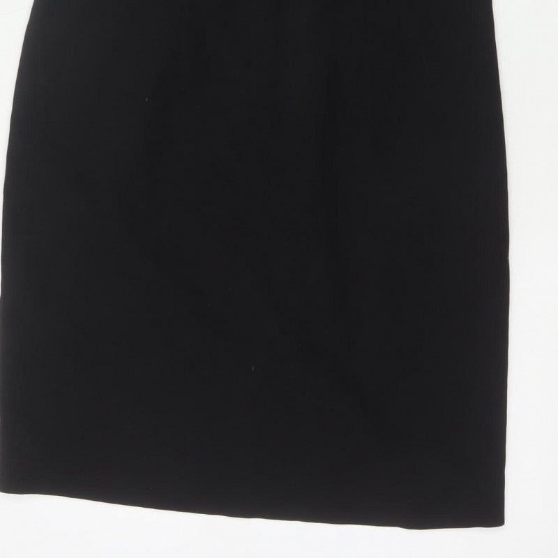Next Women Black UK 12 Sleeveless Pencil Sheath Workwear Dress