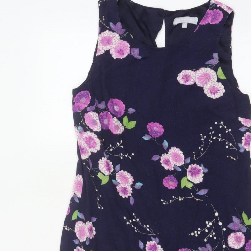 Red Herring Women’s Blue Floral Shift Dress Size 8 Sleeveless