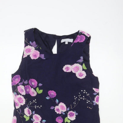 Red Herring Women’s Blue Floral Shift Dress Size 8 Sleeveless