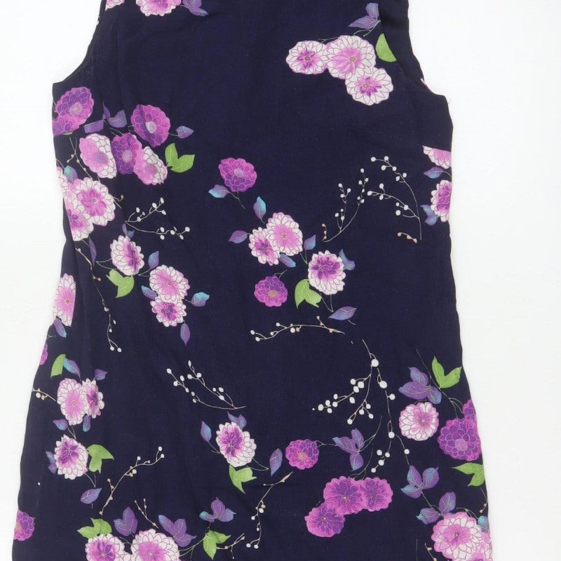 Red Herring Women’s Blue Floral Shift Dress Size 8 Sleeveless