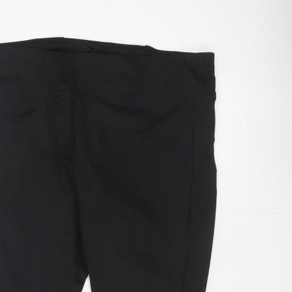 Goodmove Women’s Black Size 22 Compression Activewear Capri Shorts Pockets